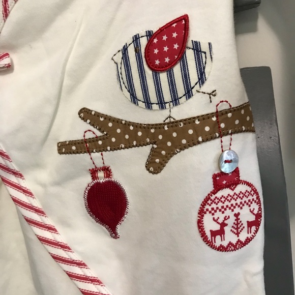 Mudpie cream and red Christmas pajamas NWT - Picture 2 of 3